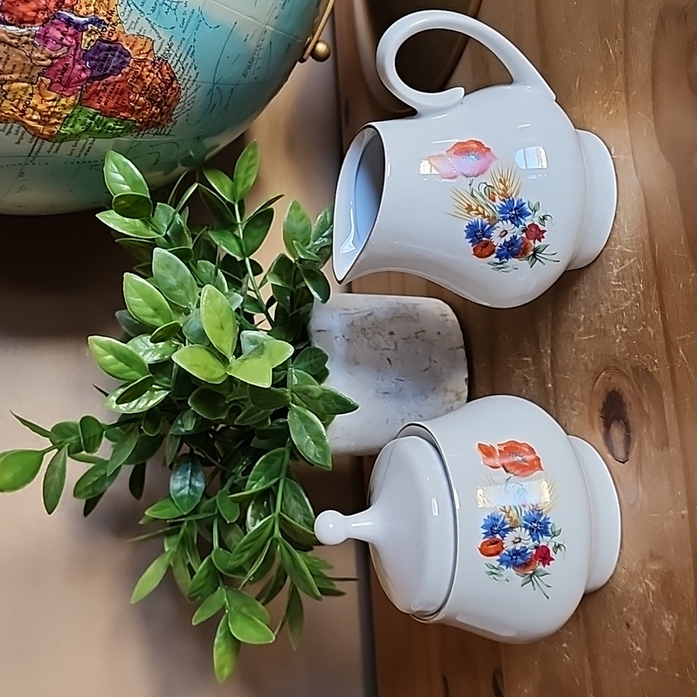 Vintage KAHLA Floral Porcelain Coffee Set - Picture 10 of 16